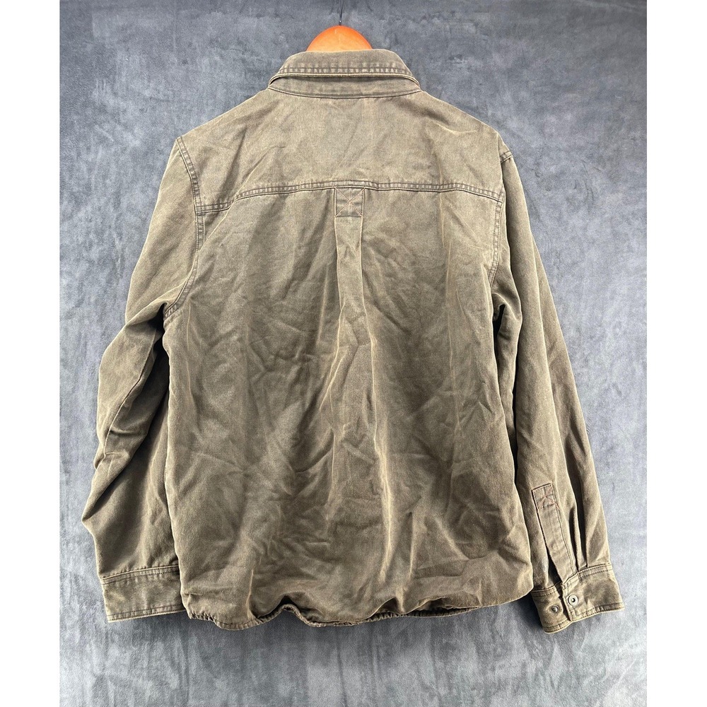 Legendary Whitetails Journeyman Jacket Shirt Mens M Waxed Plaid Lined Brown - Picture 2 of 12